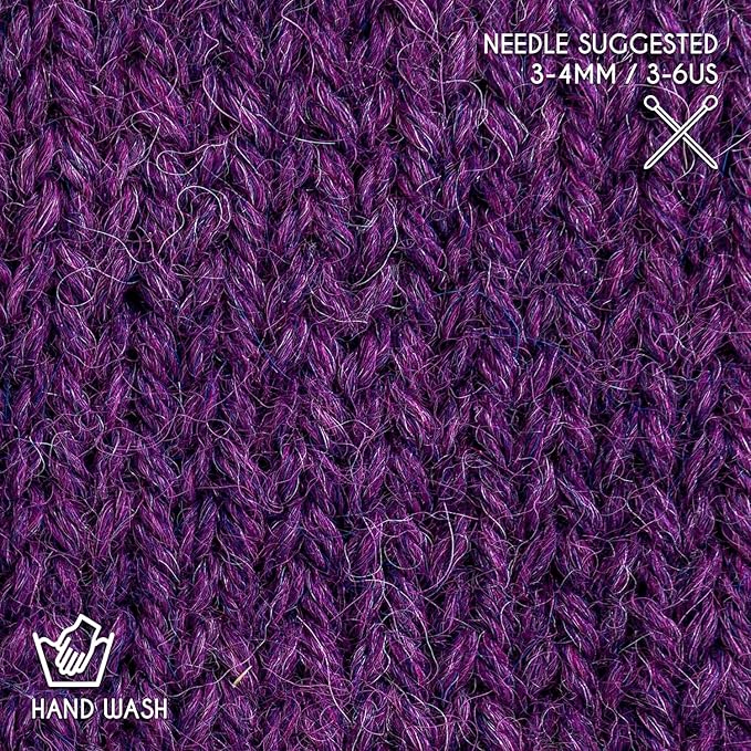 Worsted Set (6 x 1.75 oz) Super Soft Baby Alpaca Knitting Yarn Berry 656 Yards