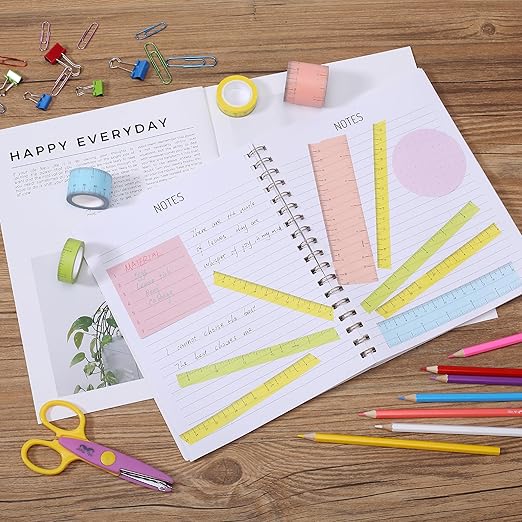 Mr. Pen- Ruler Washi Tape Set, 4 Pack, Assorted Sizes, Decorative Tape