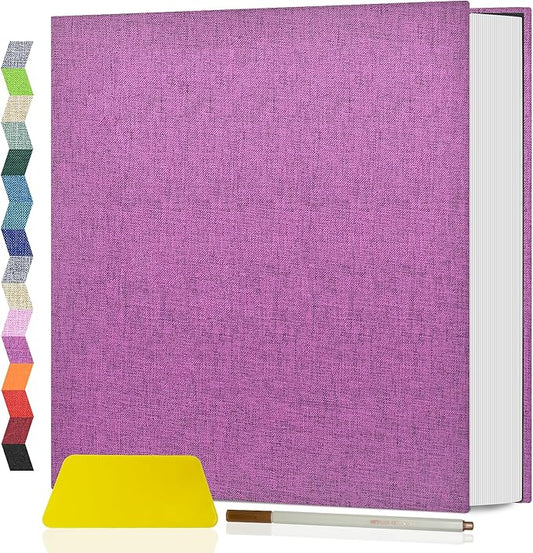 Popotop Photo Album Self Adhesive Scrapbook Album for 4x6 5x7 8x10 Pictures DIY Photo Book as Scrapbooking Supplies Kits, Birthday Gifts for Women Mom Wedding Baby Family Travel