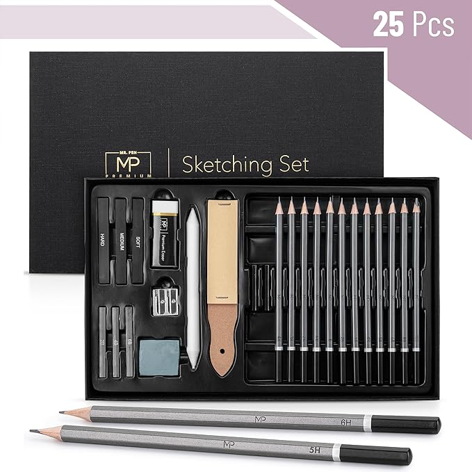 Mr. Pen- Sketching Pencils Set, 25 pcs, Art Set, Graphite Pencils for Sketching