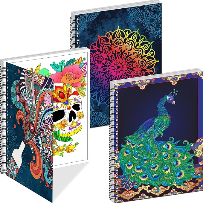 Adult Coloring Books Set:3 Coloring Books for Adults Animal Flowers & Other Themes Designs.Coloring Books for Adults to Relax and Relieve Anxiety