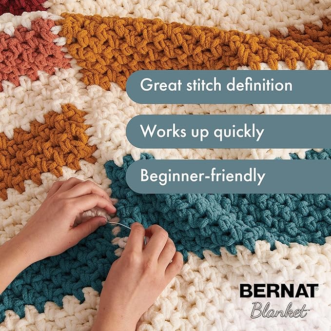Bernat Blanket - 2 Pack of 220 Yards/10.5 oz Grassy 100% Polyester Yarn