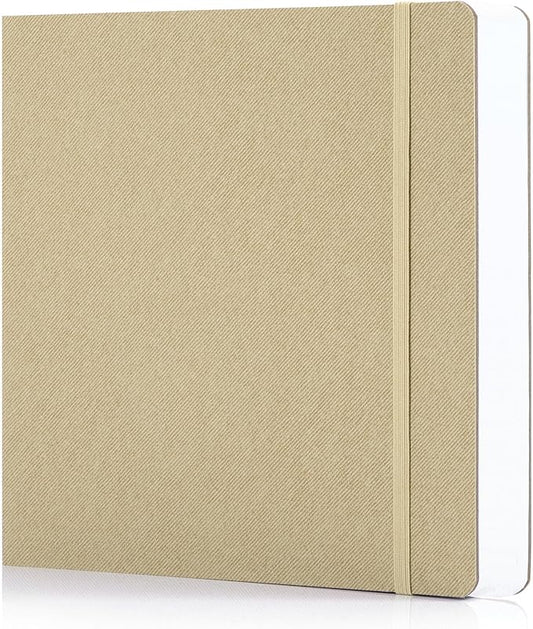 Hardcover Sketchbook for Drawing, 8.3"X 8.3" Square Sketch Book with 120 GSM Thick Drawing Paper, 192 Pages/96 Sheets Sketch Pad for Adults and Kids, Art Journal for Beginners Artists, Brown