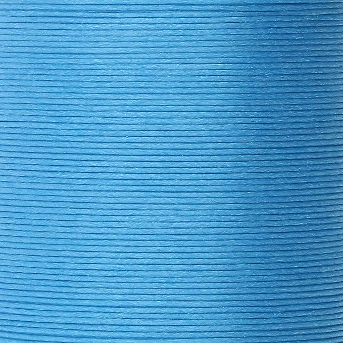 KO Nylon Beading Thread, Turquoise Color, Japanese Pre-Waxed 100% Nylon, 330TEX, Tangle Resistant Knotting Cords, 50m /55 yds Spool, Use for Seed Bead Projects, Loom Work & Bead Weaving