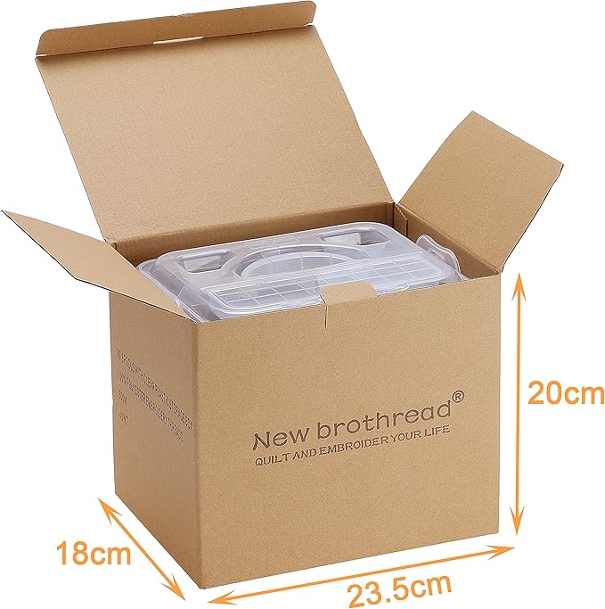 New brothread 3 Layers Stackable Clear Storage Box/Organizer for Holding 60 Spools Home Embroidery & Sewing Thread (Spool Size Requirement: Height≤2.2"/5.6CM; Width≤1.69"/4.3CM)