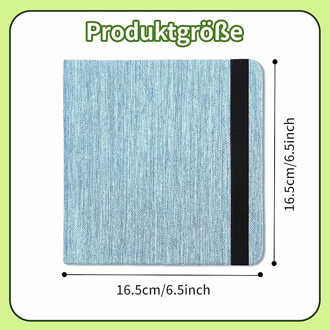 Mlife Square Watercolor Sketchbook,100% Cotton,300gsm/140lb,Acid-Free,Watercolor Journal for Artists Adults Students,6.5 * 6.5 Inch(Blue)