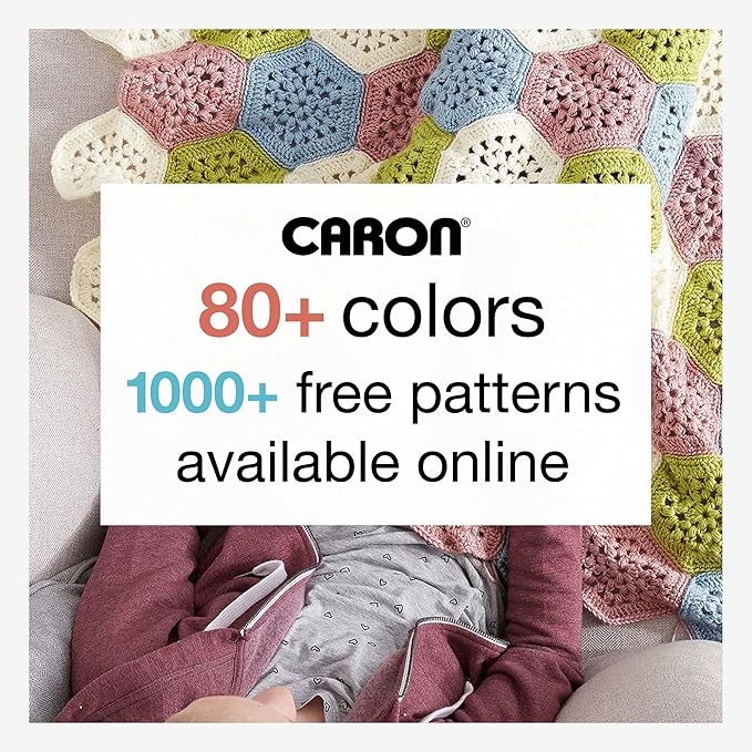 Caron One Pound Grass Green Yarn - 2 Pack of 454g/16oz - Acrylic - 4 Medium (Worsted) - 812 Yards - Knitting/Crochet