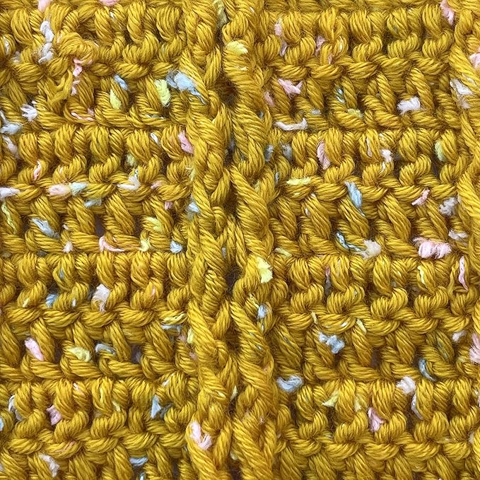Tweed Twinkles Soft Baby Yarn for Crocheting, 8-Pack (696Yds / 400G), Free Patterns - Acrylic Baby Blanket Knitting Yarn with Flecks - Size 3 DK Light Worsted Weight - Golden Yellow