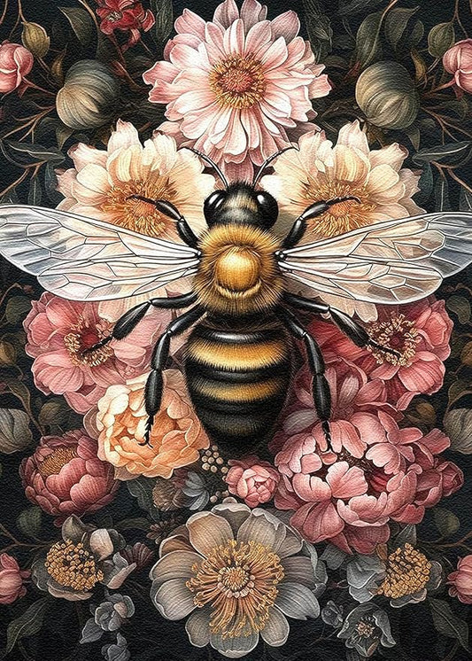 bee cross stitch kits for adults - stamped crossstitching kits preprinted 11 count cross-stitch kit for beginner, 11ct prestamped easy pattern needlepoint kits crafts for decor