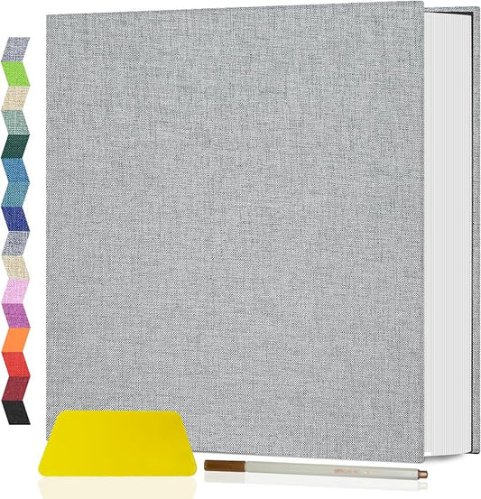 Popotop Photo Album Self Adhesive Scrapbook Album for 4x6 5x7 8x10 Pictures DIY Photo Book as Scrapbooking Supplies Kits, Birthday Gifts for Women Mom Wedding Baby Family Travel