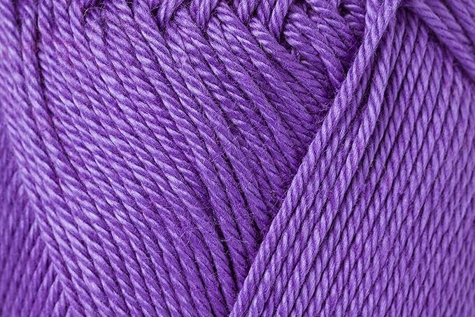 2 Skein/Pack Schachenmayr (SMC) Catania Originals Yarn, Each Ball 1.76 Oz (50gr) / 136 Yards (125 m), 100% Mercerized Cotton for Knitting and Crochet Yarn, Sport Weight, 113 - Violet