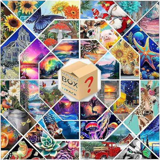 WUDWL Mystery Designs Diamond Painting Kits for Adults - DIY 5D Diamond Art Kits Full Drill Diamond Dots Paintings with Diamonds Gem Art and Crafts Home Decor