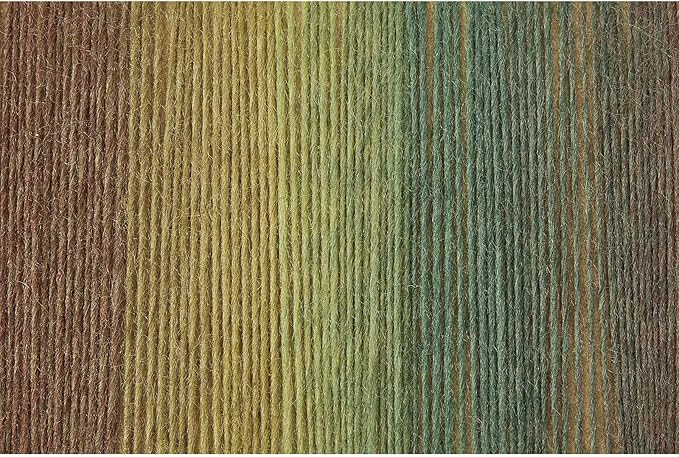 NICEEC 2 Skeins Rainbow Soft Yarn 100% Wool Gradient Multi Color Yarn for Crocheting Knit Total Length 180m×2(196yds×2,50g×2)-15#