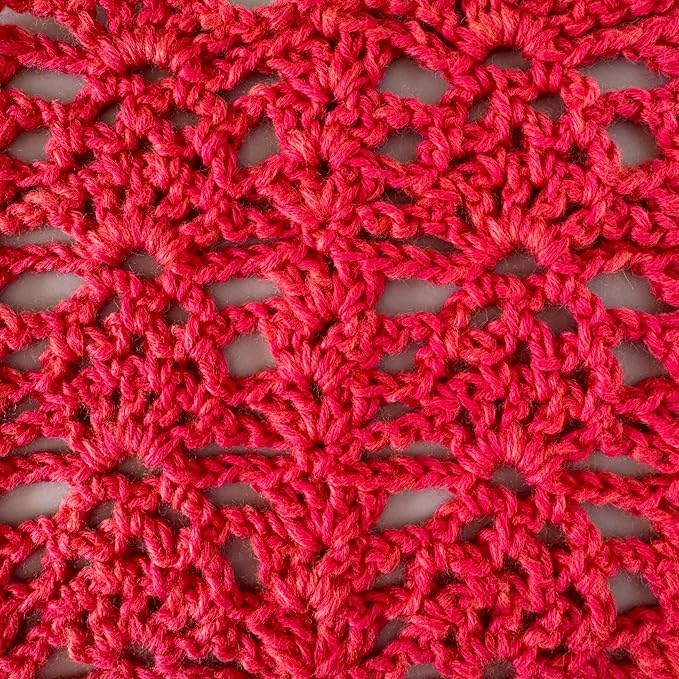 Cotton to The Core Cotton Yarn for Crocheting, 6-Pack (852 Yds / 300G), Free Patterns, Beginners Friendly - Soft Baby Yarn for Knitting - 3 DK Light Worsted Weight - Watermelon Red
