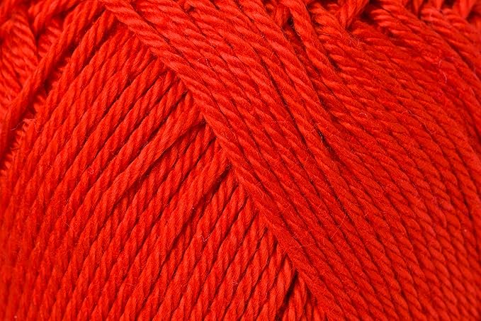 1 Skein/Pack Schachenmayr (SMC) Catania Originals Yarn, Each Ball 1.76 Oz (50gr) / 136 Yards (125 m), 100% Mercerized Cotton for Knitting and Crochet Yarn, Sport Weight, 115 - Red