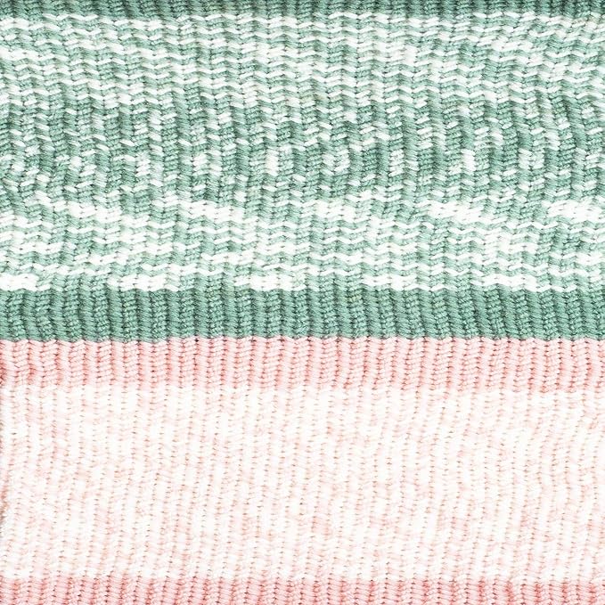 Lion Brand Yarn Wool Ease Fair Isle, Yarn for Knitting, Sage/Pink Salt, 3 Pack