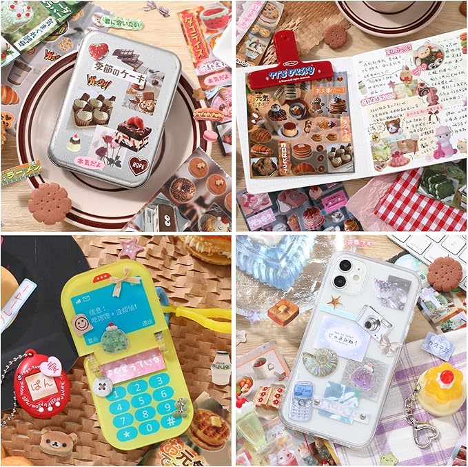 650+ Pcs Japanese Sticker Book- Aesthetic Cute Y2K Retro Sticker Book - Japanese Stationery Stickers for Scrapbooking, Journals, Planners, Water Bottles & Junk Journal Supplies