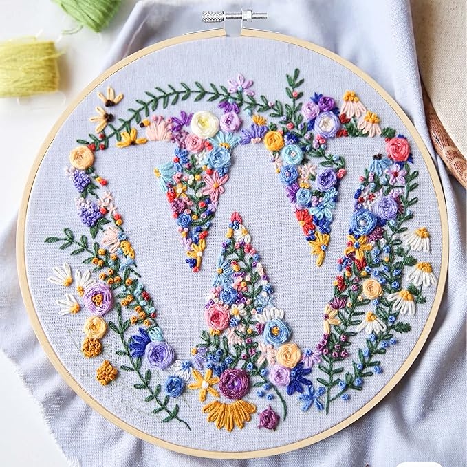 giemson embroidery hoop 10 inch 12 pieces large embroidery hoops bamboo circle cross stitch hoop for embroidery art craft sewing