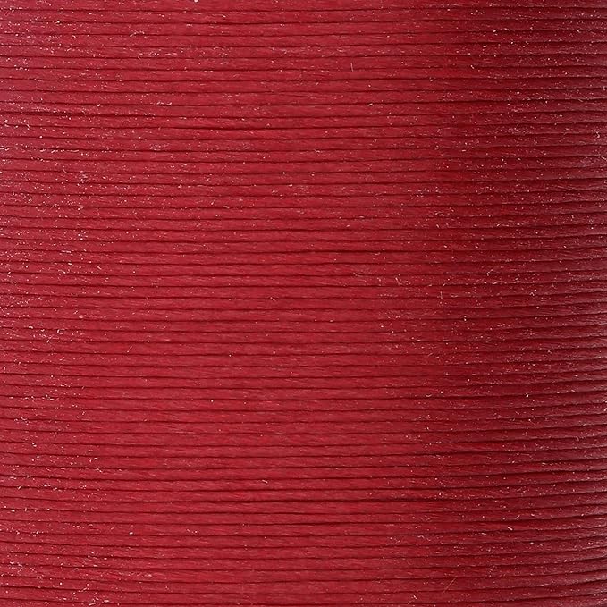 KO Nylon Beading Thread, Rich Red Color, Japanese Pre-Waxed 100% Nylon, 330TEX, Tangle Resistant Knotting Cords, 50m /55 yds Spool, Use for Seed Bead Projects, Loom Work & Bead Weaving