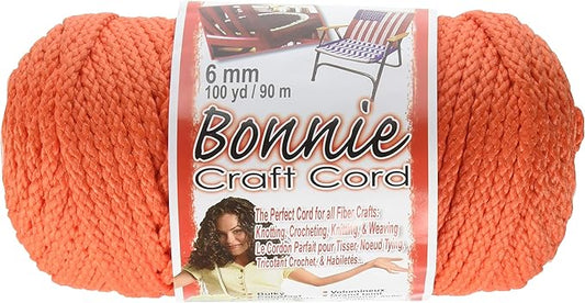 Pepperell BB6-100-104 6mm Bonnie Macramé Craft Cord, 100-Yard, Orange