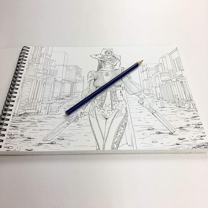 America Adult Coloring Book - 50 Hand Drawn American Designs Printed on Artist Paper, Thick Covers, Top Spiral Bound, Perforated Pages, and Blotter Page by USA Flag Co.