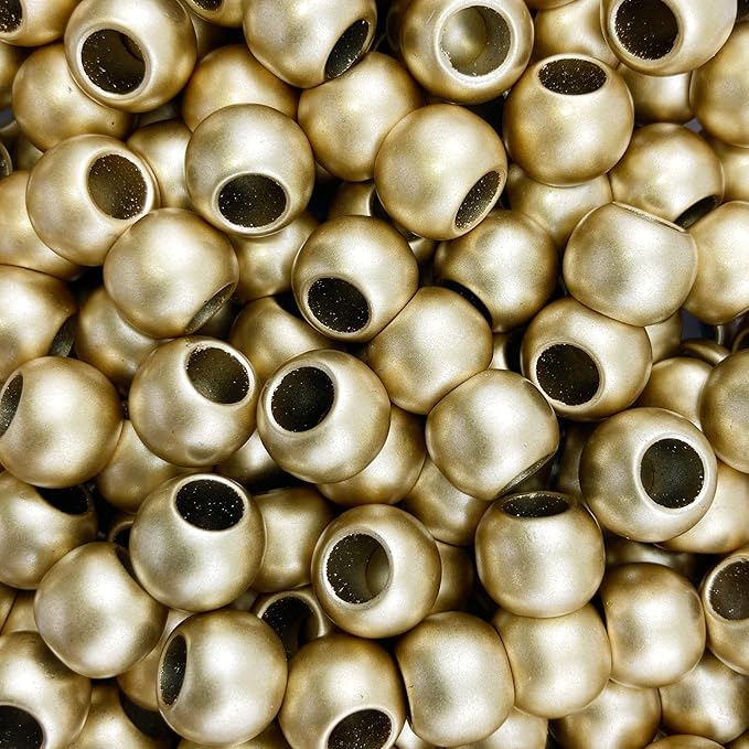 300 acrylic large hole beads for crafts 10mm x 12mm acrylic barrel beads with 5.7mm large hole, matte christmas assortment