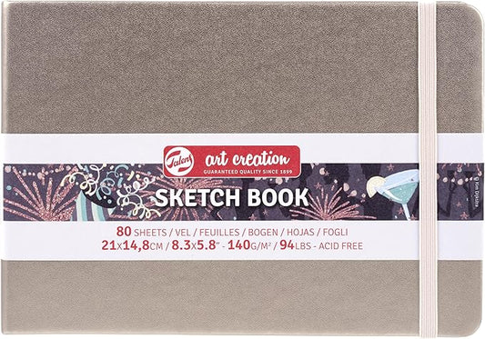 Tarrence T9314-245M 454534 Art Creation Sketchbook, Drawing Notebook, 80 Sheets (21 x 15 cm), Pink Champagne, Thickness 4.9 oz/yd², Fine Acid Free Paper, 80 Sheets