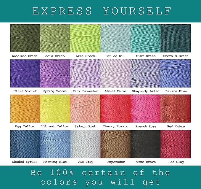 BlesSew Sewing Thread - 24 Spools of All Purpose Polyester Threads for Sewing Machine, Beginners, Hand Stitching & Quilting - 1000 yds Per Spool