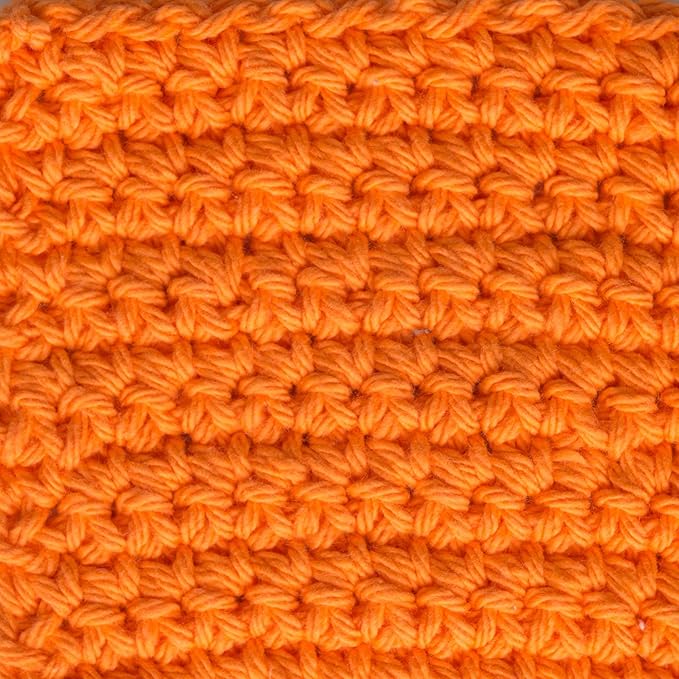 Lily 10200101628 Sugar 'N Cream The Original Solid Yarn, 2.5oz, Medium 4 Gauge, 100% Cotton - Hot Orange - Machine Wash & Dry