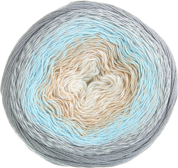 YarnArt Flowers – Gradient Cotton Acrylic Blend, 250g (8.8 oz), 1094 yds, Lightweight Sport Yarn for Crochet, Knitting, Shawls, Summer Projects (268)