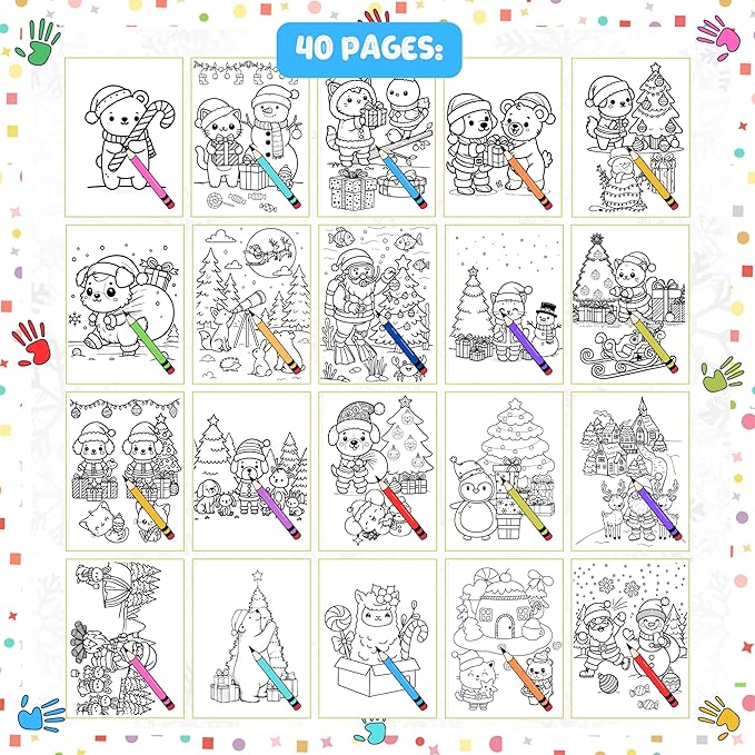 Winter Woodland Coloring Book for Toddlers Ages 3+ – Cute Animals, Snowy Forest Fun, and Easy Holiday Coloring Pages – Thick 199 GSM Paper – Spiral Bound – 5.5x8.5 in