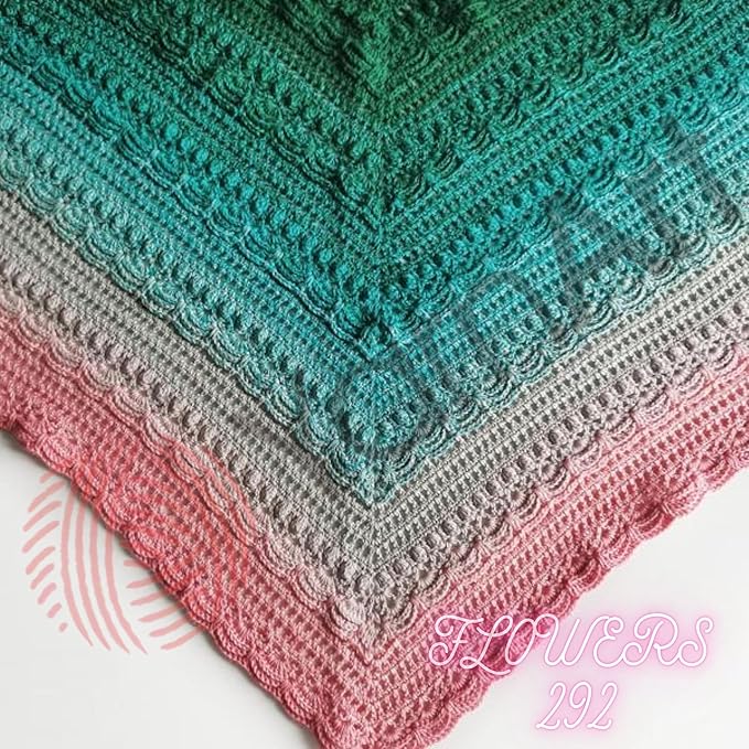YarnArt Flowers – Gradient Cotton Acrylic Blend, 250g (8.8 oz), 1094 yds, Lightweight Sport Yarn for Crochet, Knitting, Shawls, Summer Projects (292)