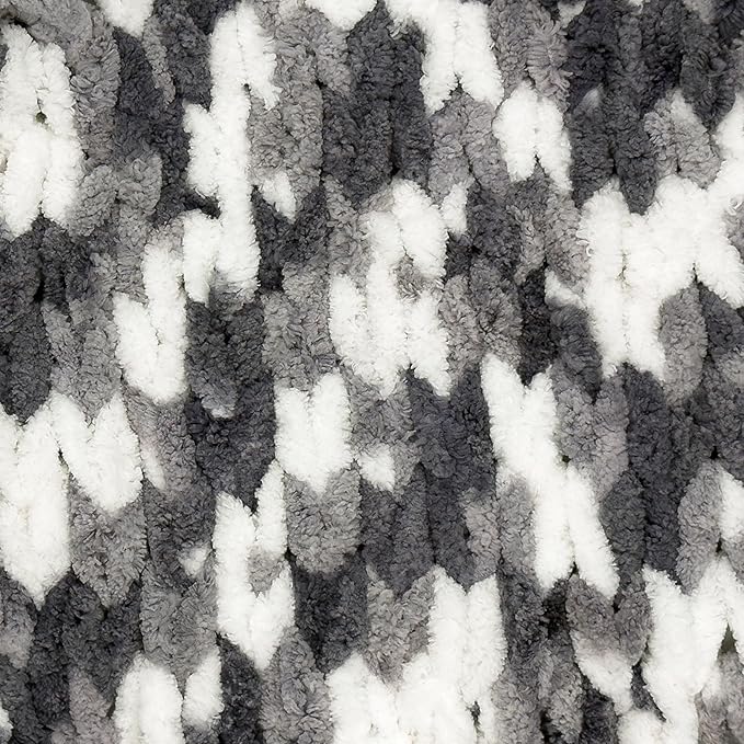 Lion Brand Yarn Off The Hook Yarn, Bulky No-Needle Craft Yarn for Crocheting, Hand-Knitting, 3-Pack, Misty Morning
