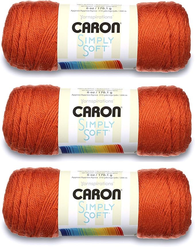 Caron Simply Soft Yarn Solids (3-Pack) Pumpkin H97003-9765