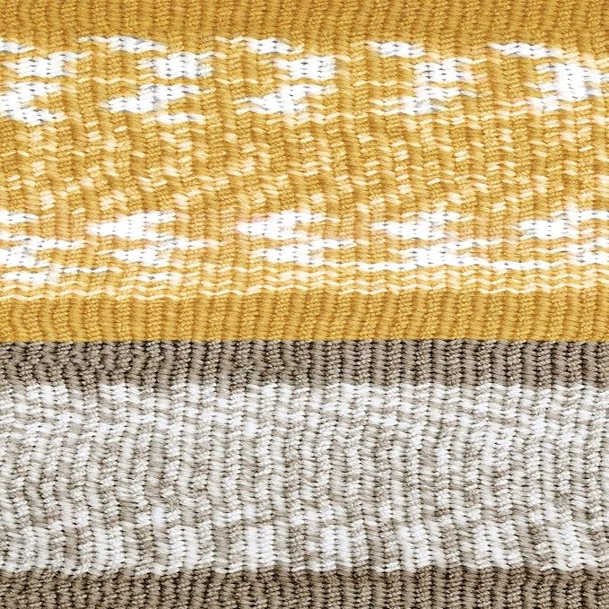 Lion Brand Yarn Wool Ease Fair Isle, Yarn for Knitting, Golden/Taupe, 3 Pack