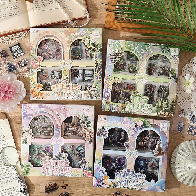400+ Outdoor Theme Stickers for Scrapbooking, Pre-Cut Pet Transparent Stickers for journaling, People Scrapbook Sticker for Scrapbooking Supplies Bullet Junk Journal Bottles Planner Laptops Decals