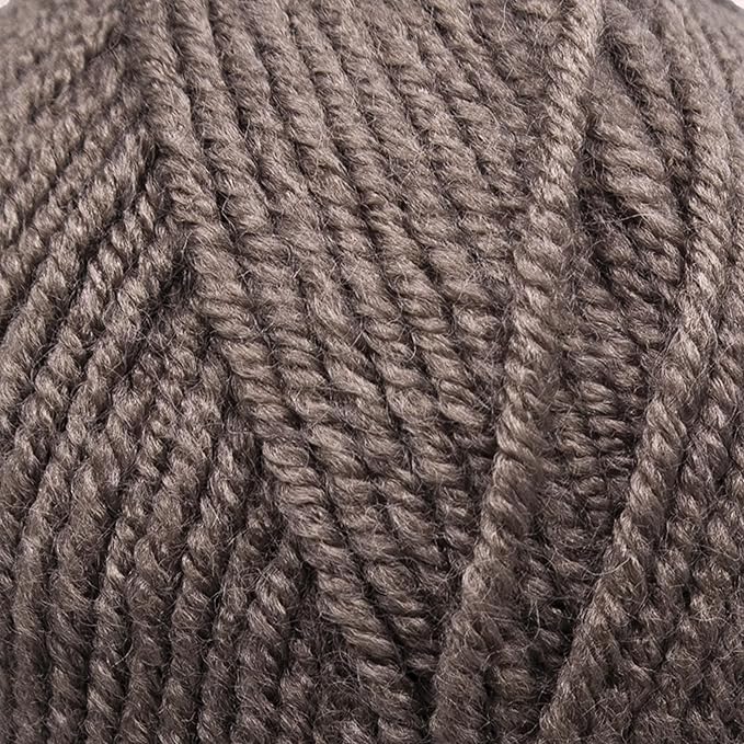 Estako Star-Worsted Yarn - 75% Acrylic 25% Wool - Soft Medium Weight #4-100g (3.52oz) - 170m (186yds) - Crochet & Knitting Yarn (47012 - Mink)