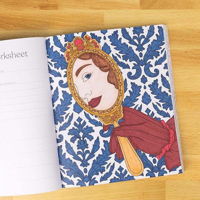 Regency Era Coloring Book, 8.5x10 inches, 40 Coloring Pages by Elyse Breanne Design