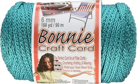 Bonnie Macrame Craft Cord 6mmX100yd, Turquoise