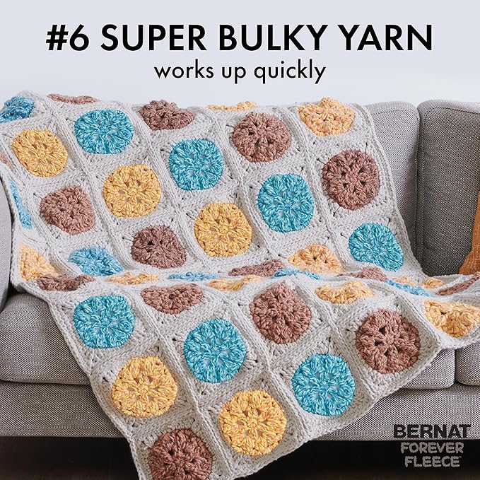 Bernat Forever Fleece Rumpus Red Yarn - 2 Pack of 280g/9.9oz - Polyester - 6 Super Bulky - 194 Yards - Knitting/Crochet