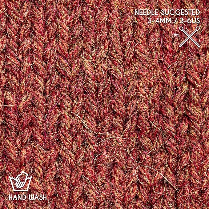 Worsted Set (6 x 1.75 oz) Super Soft Baby Alpaca Knitting Yarn Fall Leaves 656 Yards