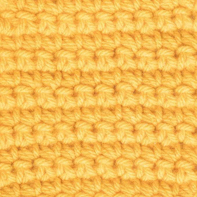Caron 29401010549 One Pound Solids Yarn, 16oz, Gauge 4 Medium, 100% Acrylic - Sunflower- For Crochet, Knitting & Crafting ( 1 Piece )