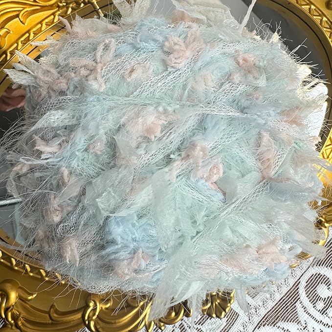 Hand Spun Art Yarn 6 Pack of 50g/Skein with Hand Blended Colorful Handmade for Jewelry Making, Junk Magazines Knitting Crafts Textile Decorative Tassels Card Making