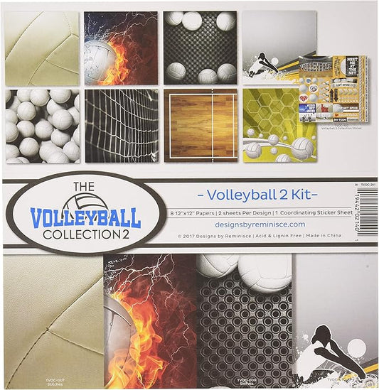 Reminisce TVOC-201 The Volleyball Collection 2 Scrapbook Kit 2, 12x12 inches