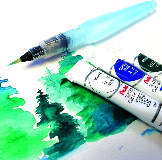 Pentel Arts Water Colors, Assorted, 5ml Tubes, 12 Color Set (WFRS-12)
