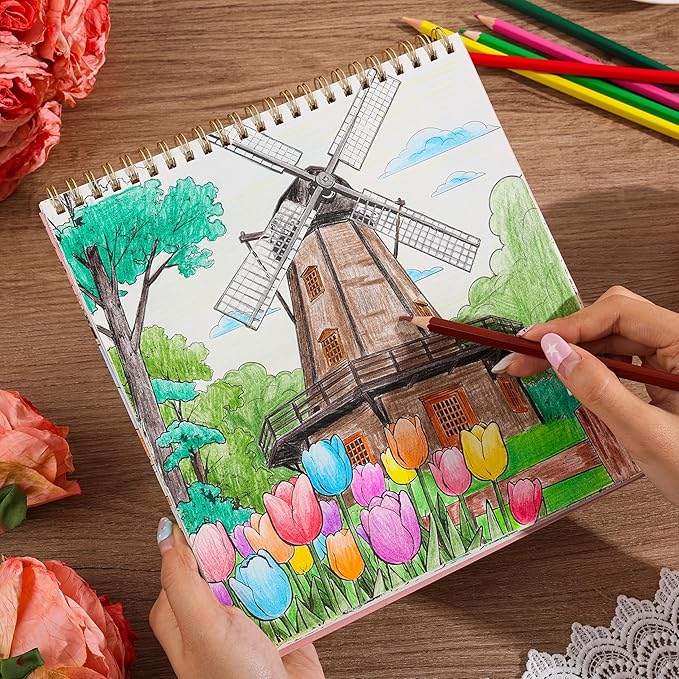 Coloring Book for Adult, 30 Pages Hues of The City, Color Urban Street Scenes, Architecture Building Stores, Fun Coloring Activities for Women Teen, Painting Pages for Relax Stress Relief
