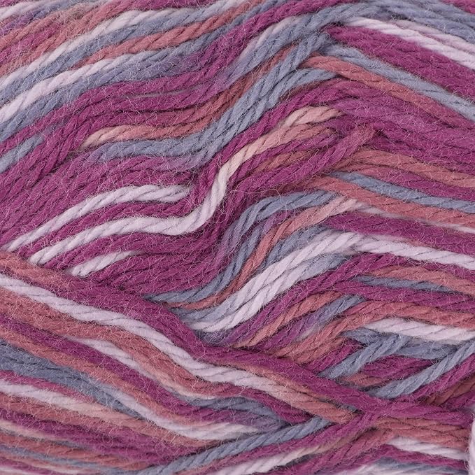JubileeYarn Cotton Select Yarn - 50g/Skein Sport Weight - Mystical Grape - 4 Skeins
