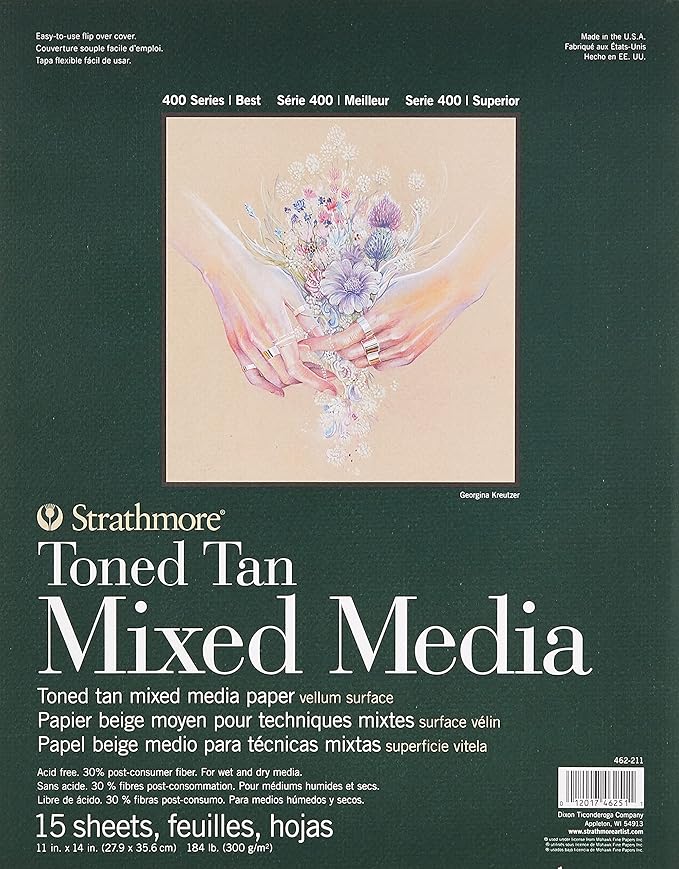 Strathmore Toned Mixed Media Paper Toned Tan 11"X14"-15 Sheets -62462211