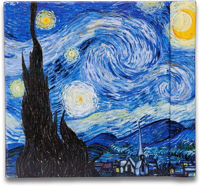 Watercolor Paper Pad — Magnetic Hardcover — 100% Cotton Watercolor Paper, Cold Press 200 GSM — 40 Sheets — Lay-Flat Watercolor Sketchbook — Art Supplies — KIROSKETCH (Starry Night 8,5x7,7 in)