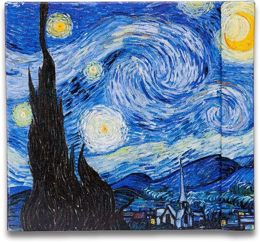 Watercolor Paper Pad — Magnetic Hardcover — 100% Cotton Watercolor Paper, Cold Press 200 GSM — 40 Sheets — Lay-Flat Watercolor Sketchbook — Art Supplies — KIROSKETCH (Starry Night 8,5x7,7 in)